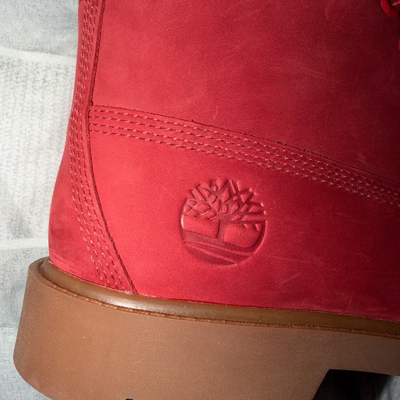 Timberland Bold Red Lace-Up Boots - Picture 2 of 10